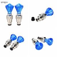 ราคา qingyu 2x LED รถจักรยานยนต์ขี่จักรยานจักรยานจักรยานล้อยางวาล์วไฟกระพริบโคมไฟรถสต็อกใหม่ (53908421486)