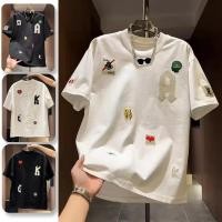 ราคา เสื้อยืดแบรนด์แฟชั่นอเมริกัน MouChooce ออกแบบลายพิมพ์และปัก สไตล์ unisex (51308533960)