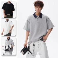 ราคา MouChooce เสื้อโปโลผู้ชายแขนสั้น สไตล์ญี่ปุ่นเรียบง่าย ให้ความรู้สึกพรีเมียม (44807970966)