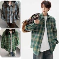 ราคา เสื้อเชิ้ตแขนยาวผู้ชายสไตล์อเมริกันสตรีท ดีไซน์ลายสก๊อตคุณภาพสูง (53905017462)