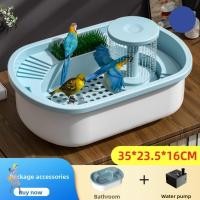 ราคา ฯลฯ ห้องน้ํานกแก้ว ห้องน้ํานกพาโนรามา สตาร์ลิ่งไฟฟ้า กรงนกอ่างอาบน้ําขนาดใหญ่หมุนเวียนน้ํากล่องกรงนกครัวเรือน (48956311595)