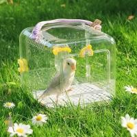 ราคา ขนส่ง YGBG PET Secure Closed Bird Carrier CAGE Breathableed Lightweight Outdoor Bird Cage Pet Travel (50458762972)
