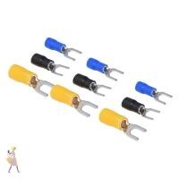 ราคา YGBG 300PCS ฉนวนส้อม Spade Terminals สีดําสีฟ้าสีเหลือง SV1 25 4 SV2 4 SV5 5 4 U ประเภทขั้วต่อสายไฟ ฉนวนปฏิบัติไฟฟ้า Crimp Terminals การเชื่อมต่อสายไฟ (50858318744)