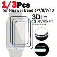 ราคา 1 3 pcs 3D โค้งขอบนุ่มป้องกันหน้าจอสําหรับ Huawei Band 6 7 8 9 10 HD ป้องกันรอยขีดข่วนสมาร์ท Band Protector สําหรับ Huawei Fit 3 Band 7 Pro Band 6 Fit 2 (47102206444)