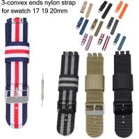 ราคา SWATCH 17มิลลิเมตร19มิลลิเมตร20มิลลิเมตรผู้ชายผู้หญิงผ้าใบไนล่อนสายนาฬิกาข้อมือสําหรับ ดู ดู เข็มขัดสายนาฬิกาวงอุปกรณ์เสริมสร้อยข้อมือข้อ (20852028320)