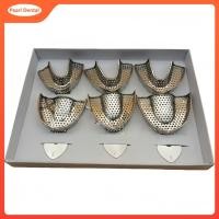 ราคา 6 ชิ้น กล่อง S M L ขนาดเหล็กทันตกรรมโลหะ Edentulous 1 ชุดฟันกรามสแตนเลส Jaws Impression ถาด (43478566051)