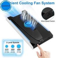 ราคา Haostont สําหรับ PS5 Slim PS5 Pro ฐานขาตั้งระบายความร้อนแนวตั้ง RGB VR ชุดหูฟัง Controller Charger Do Station W 3 ความเร็วพัดลมระบายความร้อนสําหรับ PS5 TH (52906217395)