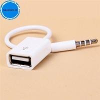 ราคา Haostont 3 5 มม ชาย AUX Audio Plug to USB 2 0 หญิงสายแปลงสายไฟสําหรับรถยนต์ MP3 TH (55706670229)