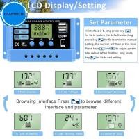 ราคา Hastont 30A 20A 10A Solar Charge Controller 12V 24V Auto แผงพลังงานแสงอาทิตย์ PV LCD Controller สําหรับแบตเตอรี่ตะกั่วกรด Dual USB TH (55706667357)