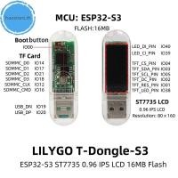 ราคา Haostont T Dongle S3 ESP32 S3 บอร์ดพัฒนาพร้อมหน้าจอ Dongle 0 96 นิ้ว ST7735 จอแสดงผล LCD รองรับ WiFi TF Card TH (40358960362)