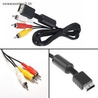 ราคา waveba Multi Out AV Cord Video สายสัญญาณเสียง 3 RCA Flat สําหรับ Playstation PS PS2 PS3 (55407931846)