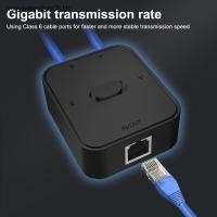 ราคา waveba 2 พอร์ต Gigabit Network Switch Splitter Cable Extender 2 In 1 Out Ethernet Adapter Connector Cable Splitter ขยายเราเตอร์ (47057961061)