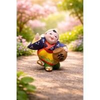 ราคา งานเก่าเก็บ ตุ๊กตาดินเผาญี่ปุ่นโบราณ Otori Doll นำโชค ของตกแต่ง ของสะสม Japan (57907690387)