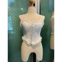 ราคา สายเดี่ยวลูกไม้สีขาว มีฟองน้ำ (23558306028)