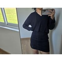 ราคา เสื้อครอปเชิ้ตแขนยาวผ้าชีฟอง สีดำ ฟรีไซส์ (56808594274)