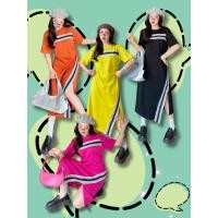 ราคา POP UP เดรสผ้ายืดแฟชั่น รุ่นนี้เป็นงานเย็บแถวยางยืดช่วงอก ทรงเดรสแขนสั้น เล่นดีเทลช่วงเอวจีบทวิต ผ่าหน้าค่ะ (28235601098)