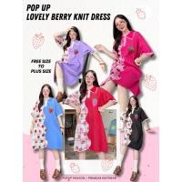 ราคา POP UP Lovely Berry Knit Dress เดรสไหมพรมลายสตรอว์เบอร์รี (54601594572)