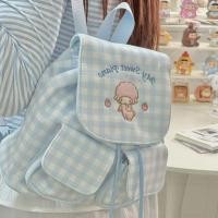 ราคา กระเป๋าเป้สะพายหลังลายสก๊อตเปียโน แบบหูรูด น่ารักเหมาะสำหรับเด็กผู้หญิง (53857250491)