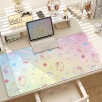 ราคา Hello Kitty แผ่นรองเมาส์สาวสีชมพูตาราง Match Hello Kitty สายรัดข้อมือทํางานที่นั่งโต๊ะ Pad Office (29882561825)