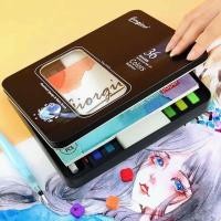 ราคา 36 สีทึบสีน้ำชุดพู่กันศิลปินชุดกล่องสีพร้อมปากกากระดาษและกระเป๋าศิลปินอุปกรณ์ศิลปะฟรีของขวัญ 8 pcs ชุดระบายสีน้ำ แปรงสีน (6159219440)