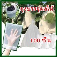 ราคา ถุงห่อผลไม้กันเเมลง ถุงห่อมะม่วง 20x30cm แพ็ค 100ใบ ถุงผ้าสปันบอนด์ ถุงหูรูด (56102496889)