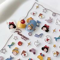 ราคา สติ๊กเกอร์ติดเล็บ สติ๊กเกอร์ติดเล็บมือ 3D ลายเจ้าหญิง กันน้ำ ลายน่ารัก สุดฮิต (2148085194)