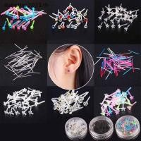 ราคา DB 60 ชิ้น 200 ชิ้นที่มีสีสัน Anti allergy ต่างหูสตั๊ดพลาสติก Anti blocking Ear Sticks Kit คลังสินค้าพร้อม (29507304894)