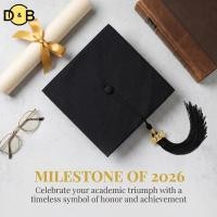 ราคา หมวกพิธีรับปริญญาแบบ matte ปี 2026 เหมาะสำหรับมัธยมปลายและระดับบัณฑิตศึกษา (56358451576)