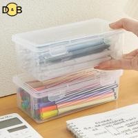 ราคา DB กล่องดินสอใส Sketch กล่องดินสอพลาสติก Storage Case Art กล่องดินสอนักเรียน Staable Office Supplies Organizer Box TH (54158569330)