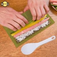 ราคา DB เครื่องมือซูชิพลาสติกขนาดใหญ่สีเขียว Kimbap ซูชิม้วน Diy Onigiri ข้าวพายเครื่องมือไม้ไผ่เสื่อซูชิเครื่องมือเครื่องบ้านครัว TH (57808165100)