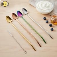 ราคา ฐานข้อมูล สแตนเลสผสมดื่มช้อนหลอด สร้างสรรค์ไอศครีมเครื่องครัวเครื่องบาร์ พลั่วช้อนรูปหลอด ไทย (55408165091)