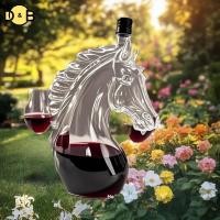 ราคา DB ขวดวิสกี้แกะสลักรูปหัวม้าขวดเหล้าแก้วสําหรับวิสกี้ Bourbon Brandy ที่ไม่ซ้ํากันขวดเหล้าของขวัญสําหรับคนรักวิสกี้ TH (52357057112)