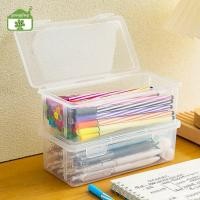 ราคา Gong 1PC กล่องดินสอพลาสติกความจุขนาดใหญ่ Staable โปร่งแสงกล่องดินสอใสอุปกรณ์สํานักงานจัดเก็บกล่อง th (54708100027)