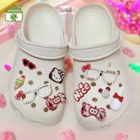 ราคา Gong 8 10 ชิ้นแว่นตาน่ารักโบว์ช้อน KT แมวสาวรองเท้าแตะอุปกรณ์เสริม Hello Kitty รองเท้าตกแต่ง DIY Hole รองเท้ารองเท้าแตะและ Clogs ตกแต่ง th (46305901820)