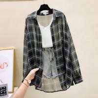 ราคา เสื้อสเวตเตอร์แขนยาวชีฟอง ลายสก๊อต ระบายอากาศดี เหมาะใส่ในฤดูร้อน (42680097193)