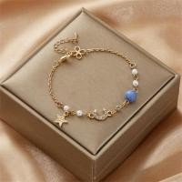 ราคา สร้อยข้อมือลูกปัดโซ่ทองสำหรับผู้หญิง สไตล์สมัยใหม่ ออกแบบโรแมนติกด้วยลายดวงจันทร์และดาว ของขวัญวันเกิดที่สวยงาม (55258793486)