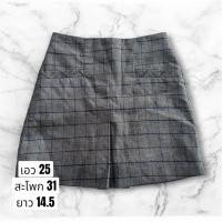 ราคา กระโปรงกางเกงลายตารางมือสอง (40156526111)