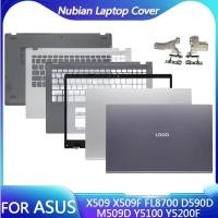 ราคา สําหรับ ASUS ใหม่เปลี่ยน X509 X509F FL8700 D590D M509D Y5100 Y5200F LCD ด้านหลัง ด้านหน้า Upper กรณี ด้านล่างบานพับแล็ปท็อปกรณีเงินสีเทา pxa3 (55606932039)