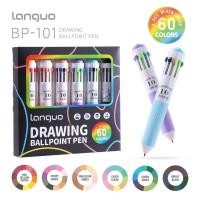 ราคา สี in1 10 Languo Multi สีลูกลื่นสํานักงานเครื่องเขียนหลากสีซิลิโคนปากกานักเรียน pxb3 (24398006681)