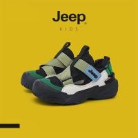 ราคา JEEP รองเท้าแตะเด็กแบบเปิดหน้า Velcro ระบายอากาศได้ สำหรับเด็กชายและเด็กหญิง ใช้ในวันร้อนหรือนอกบ้าน เช่น การเดินเล่นที่ชายหาด (44957758636)