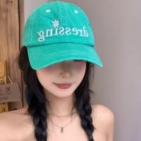 ราคา หมวกเบสบอลวินเทจ อเมริกา สไตล์ลายปักตัวอักษรสีเขียว สำหรับผู้หญิง ปีกกว้าง เหมาะสวมใส่ในหน้าร้อน (55558789956)