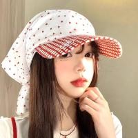 ราคา หมวกปีกกว้างสำหรับฤดูร้อน ดีไซน์มีดาวสีแดง หมวกบังแดดสำหรับผู้หญิง (44029449556)