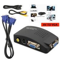 ราคา ตัวแปลงสัญญาน Box AV TO VGA Converter AVเหลือง Svideo to VGA สีดำ (6022395130)
