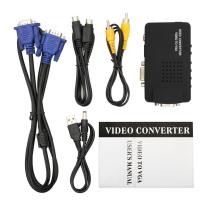 ราคา Box AV TO VGA Converter AVเหลือง Svideo to VGA สีดำ (4122158165)
