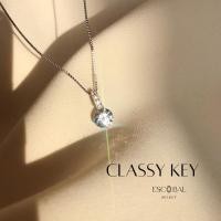 ราคา ESCOBAL สร้อยคอเงินแท้ Classy Key สร้อยเพชร สร้อยคอดีไซน์สวย ของขวัญให้แฟน สไตล์ใหม่ ขายดี ของขวัญ X025 (55054330865)