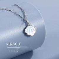 ราคา GLAMOR สร้อยเงินแท้ Miracle สร้อยเงิน หินโมราสีขาว สร้อยคอเงิน 92 5 จี้เงิน สร้อยหินนำโชค X006 (58104330275)