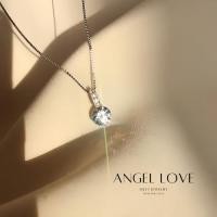ราคา MEET สร้อยคอเงิน Angel Love สร้อยคอเงินแท้925 จี้เพชร สไตล์เกาหลี สร้อยคอแฟชั่น สร้อยเพชร X025 (51304283232)