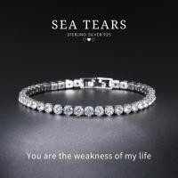 ราคา MEET กำไลเงิน Sea tears กำไลเงินแท้ สร้อยข้อมือสวยๆ กำไลเพชร กำไลแฟชั่น กำไลข้อมือเงินแท้ S018 (46804283730)