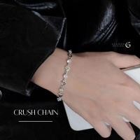 ราคา GLAMOR กำไลข้อมือเงินแท้ Crush Chain จี้หัวใจ กำไลผู้หญิงสไตล์เกาหลี เงิน925 แนวๆ กำไลแฟชั่น S016 (57504287551)