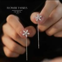 ราคา ESCOBAL ต่างหูระย้า Flower Tassels ต่างหูเพชร ตุ้มหูเงิน ต่างหูแฟชั่น ต่างหูตอกไม้ ของขวัญ E029 (56604262185)